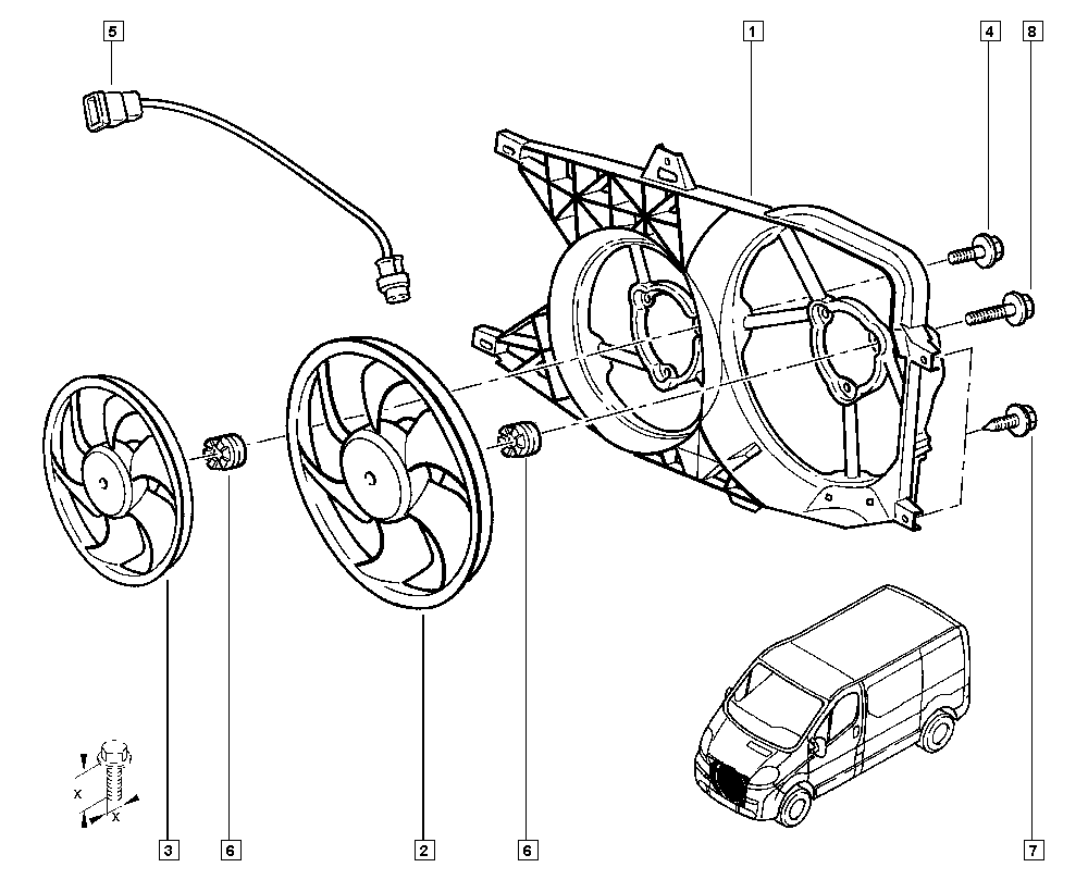 RENAULT 7701069897 - Вентилятор, охлаждение двигателя parts5.com