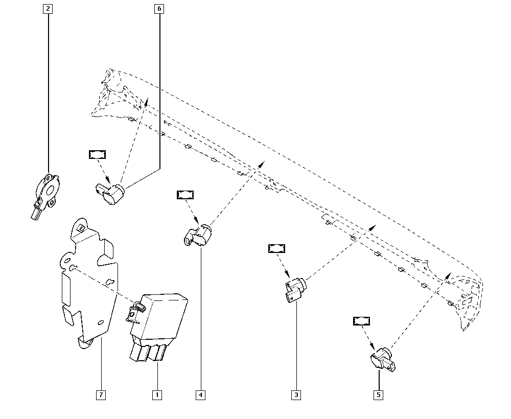 RENAULT 2844 230 20R - Sensor, ajutor parcare parts5.com