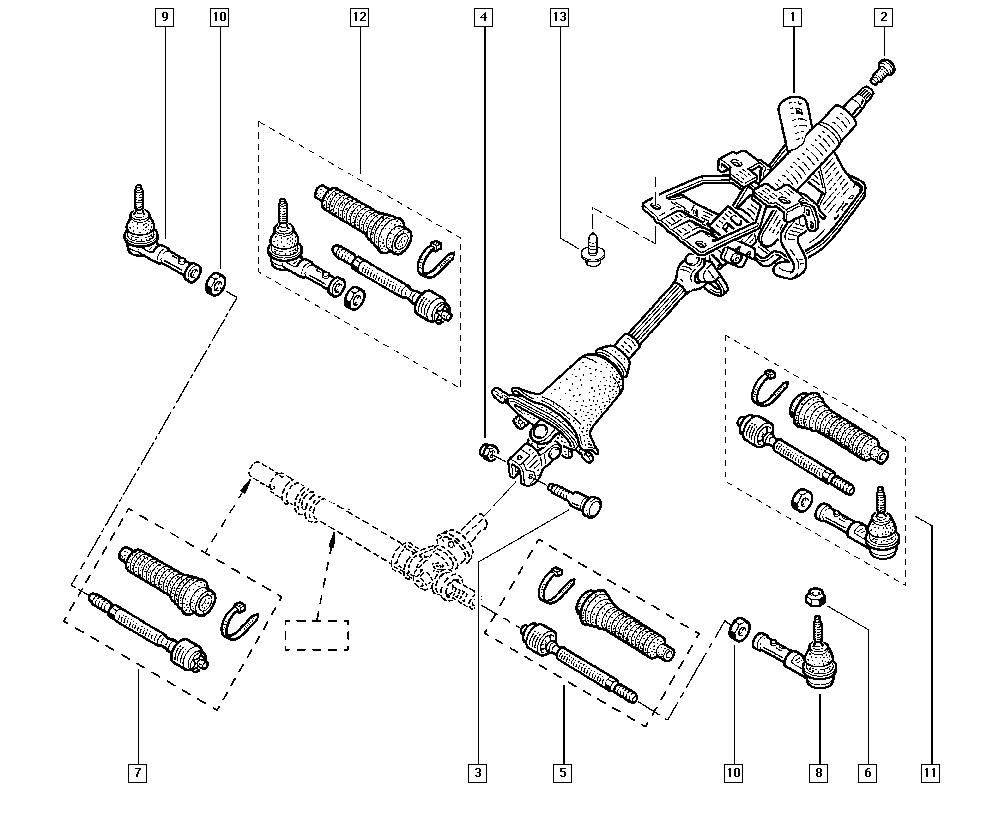 DACIA 7701472120 - Аксиален шарнирен накрайник, напречна кормилна щанга parts5.com