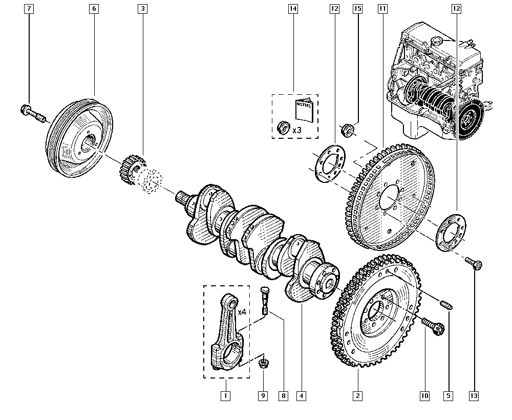 RENAULT 7700273916 - Шкив коленчатого вала parts5.com