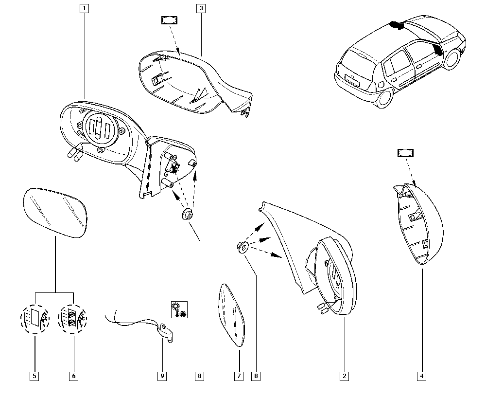 RENAULT 7701471856 - Rétroviseur extérieur parts5.com