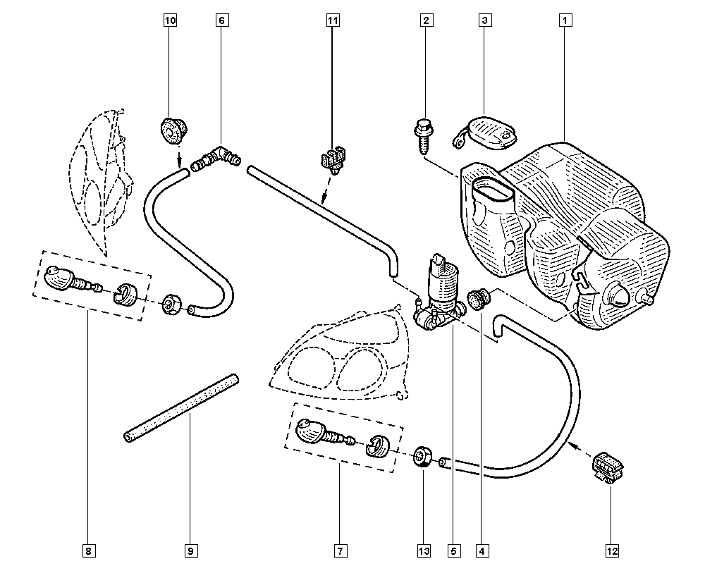 RENAULT 77 00 430 078 - Αντλία νερού πλύσης, καθαρ. τζαμιών parts5.com