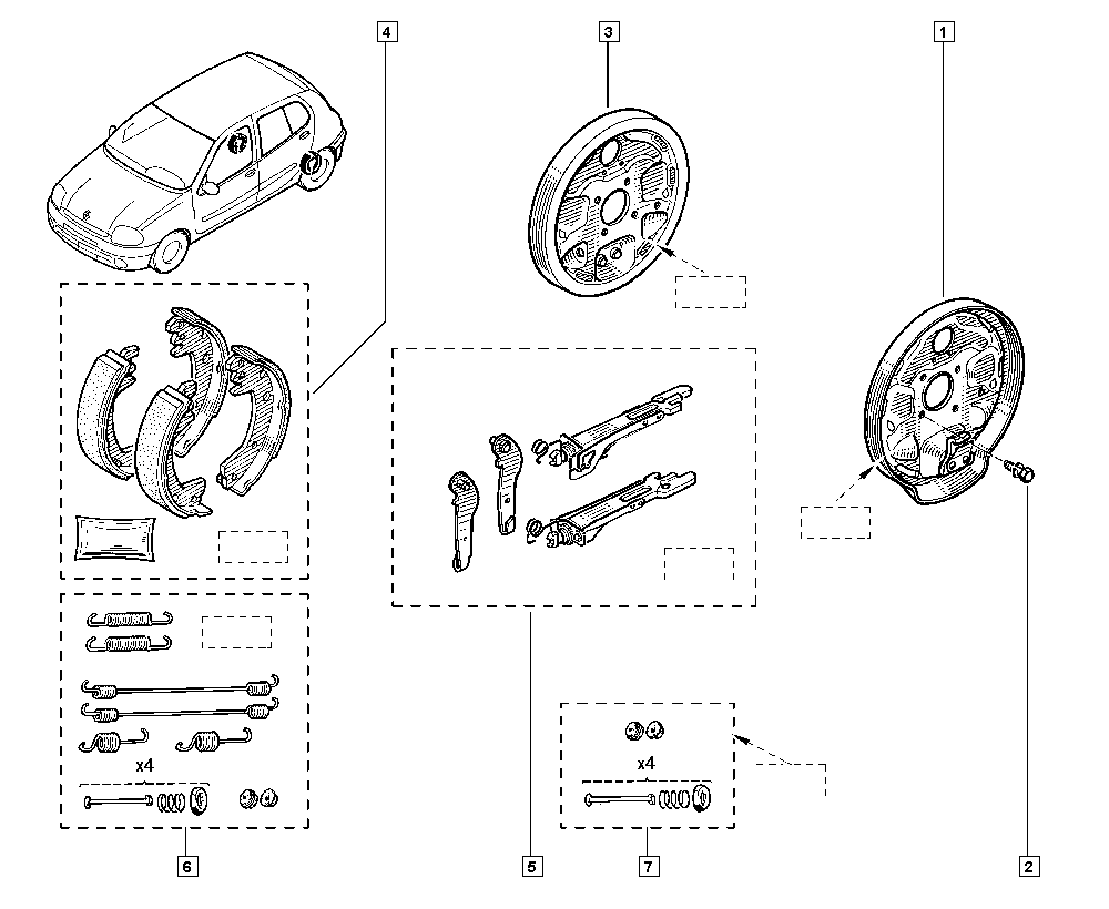 RENAULT 77 01 205 756 - Zubehörsatz, Bremsbacken parts5.com