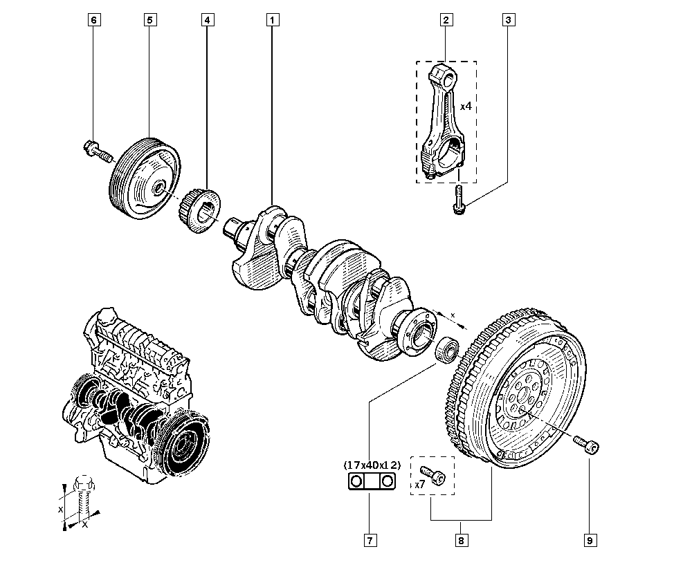 RENAULT 82 00 523 072 - Ремъчна шайба, колянов вал parts5.com