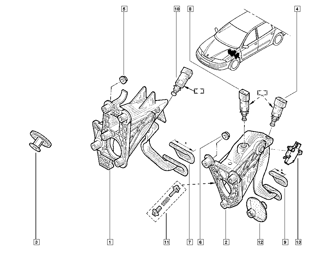 RENAULT 82 00 276 360 - Control Switch, cruise control parts5.com