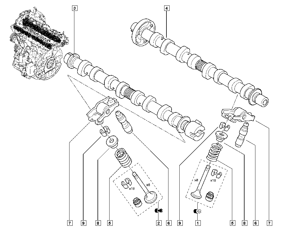 NISSAN 130200296R - Camshaft parts5.com