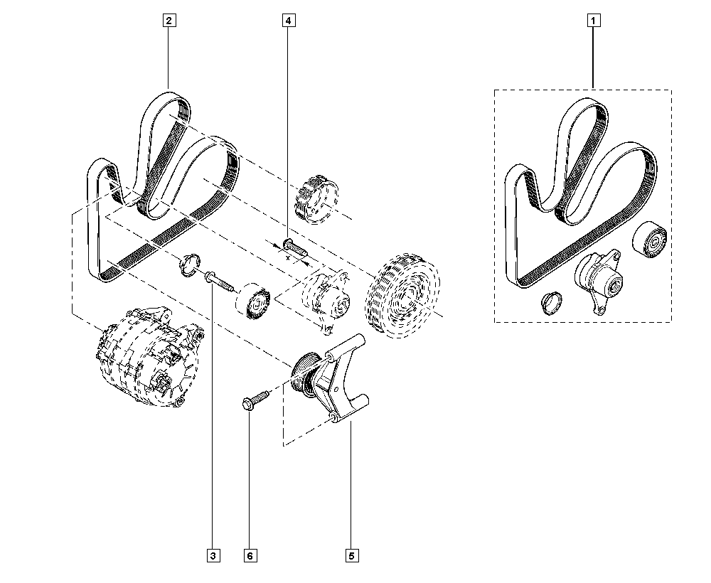 DACIA 11 92 047 96R - BELT-AIR COND COMP parts5.com