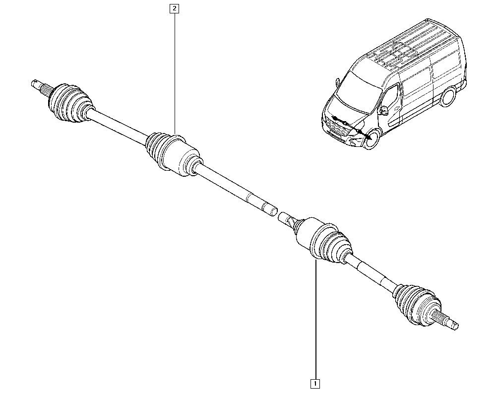 RENAULT 391002176R - Άξονας μετάδοσης κίνησης parts5.com