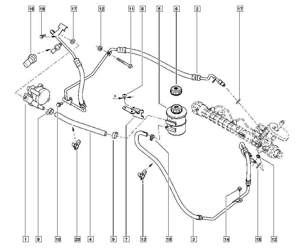 RENAULT 491105514R - Hidraulična pumpa, upravljanje parts5.com