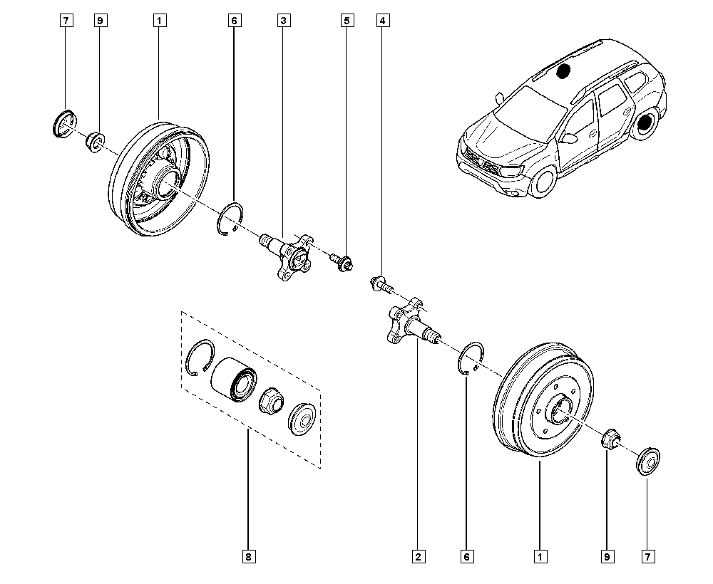 DACIA 432106434R - Rattalaagrikomplekt parts5.com