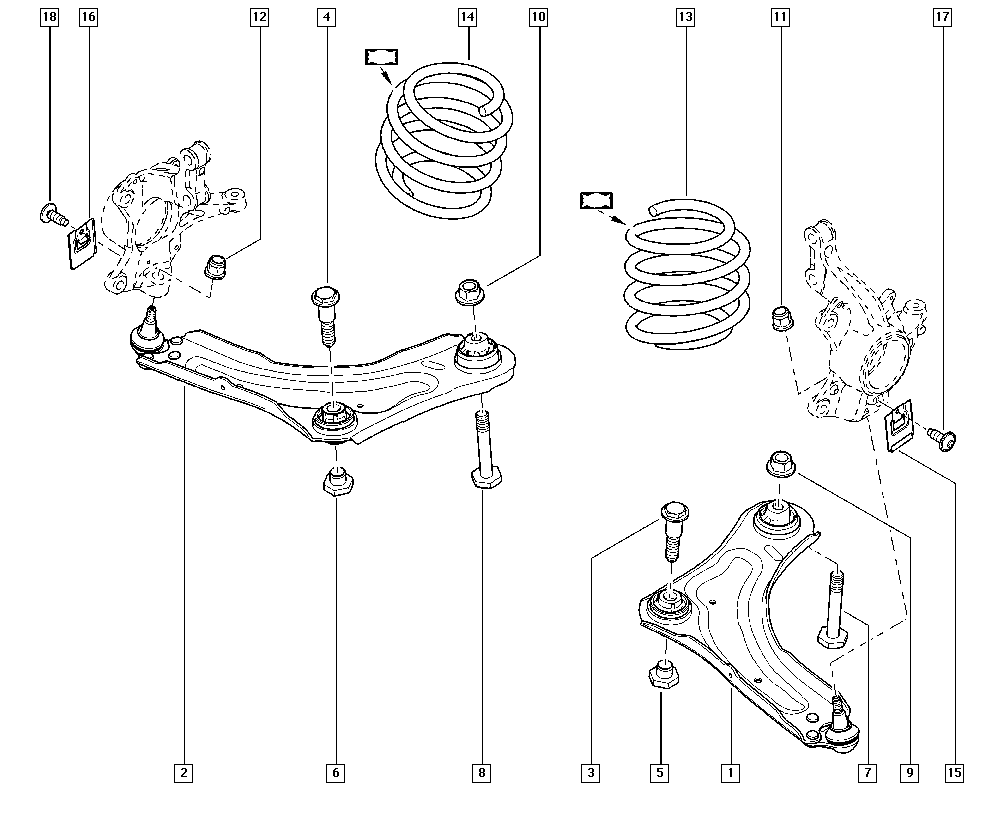 RENAULT 545006560R - Wahacz, zawieszenie koła parts5.com