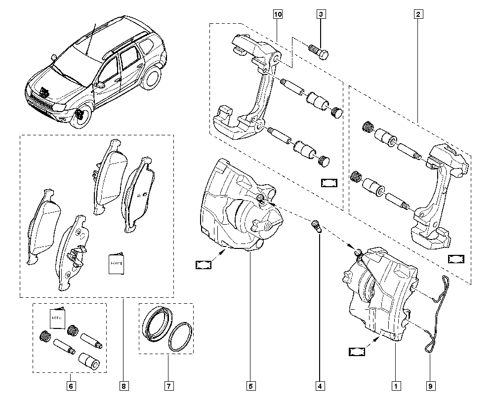 DACIA 410600379R - Set placute frana,frana disc parts5.com