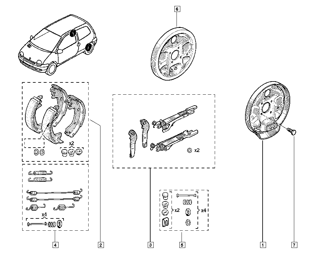 RENAULT 7701202820 - Fékpofakészlet parts5.com