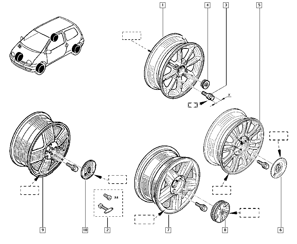 RENAULT 8200473319 - Kerékcsavar parts5.com