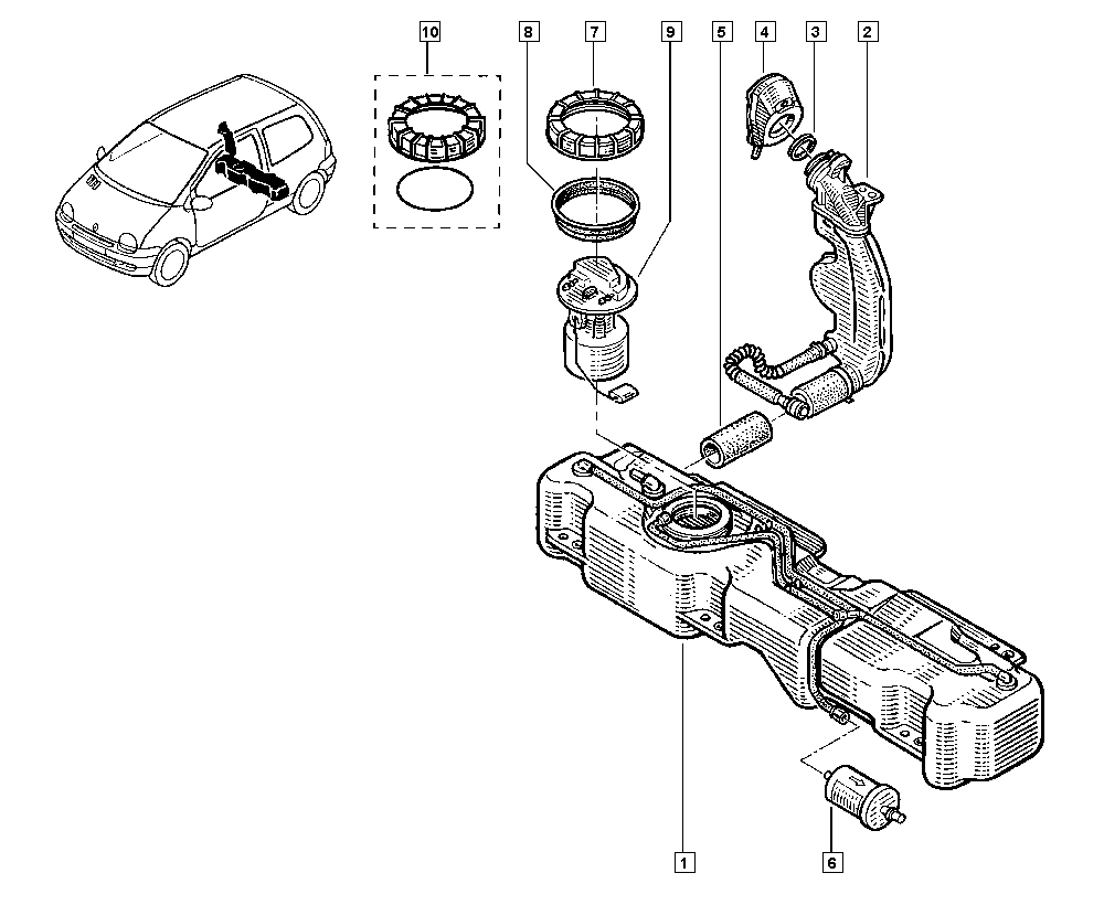 RENAULT 77 00 820 375 - Топливный фильтр parts5.com