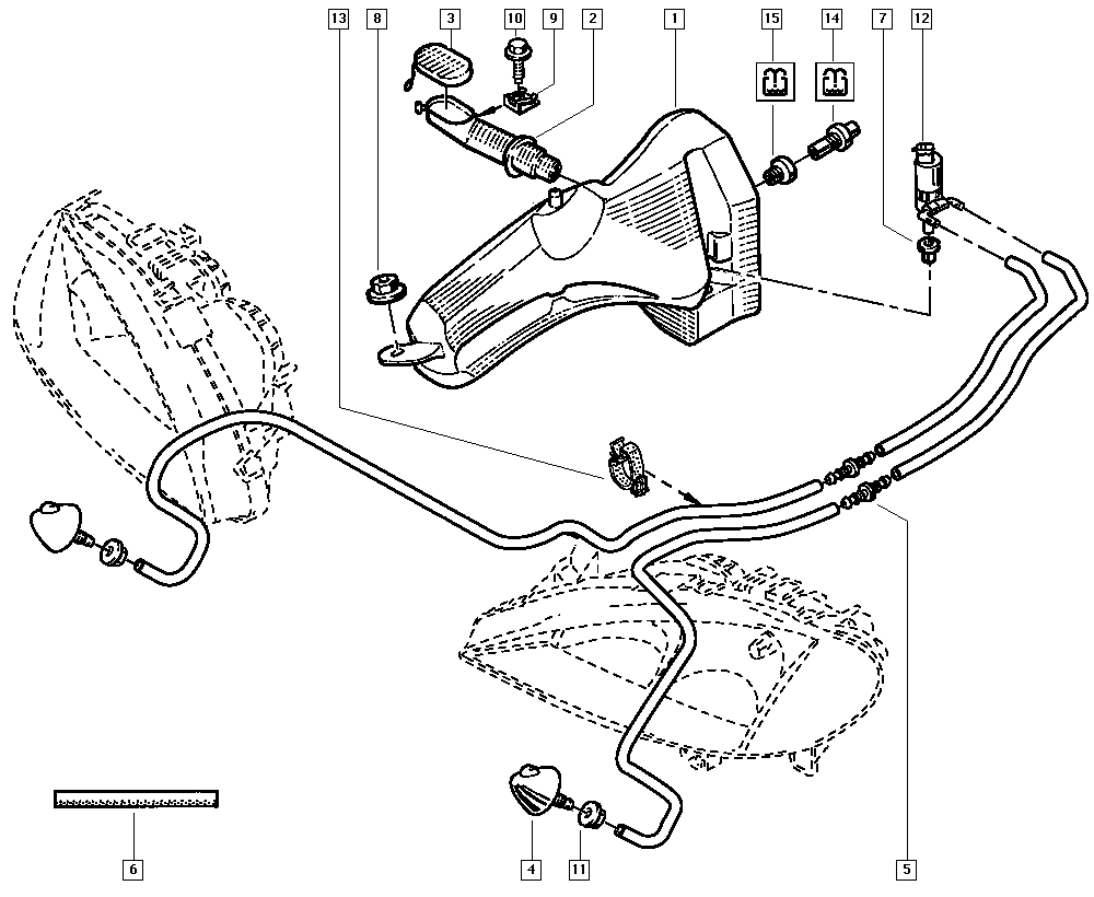 RENAULT 7700 436 687 - Pompa de apa,spalare parbriz parts5.com