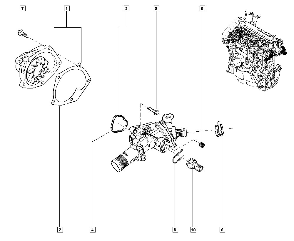 DACIA 11 06 027 70R - Termostat, chladivo parts5.com