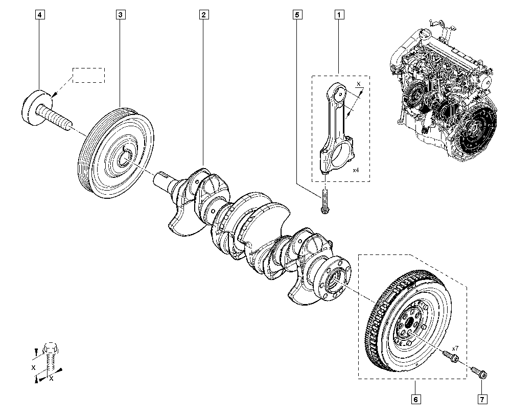 RENAULT 12 30 367 15R - Kayış kasnağı, krank mili parts5.com