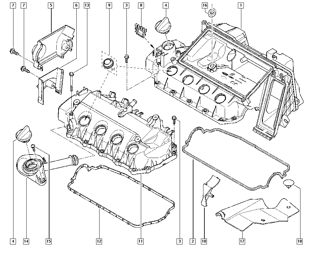 RENAULT 77 01 049 888 - Conta, külbütör kapağı parts5.com