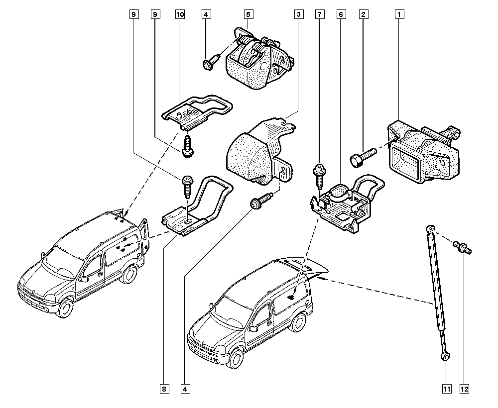 RENAULT 8200347712 - Водач, бутон за заключване parts5.com