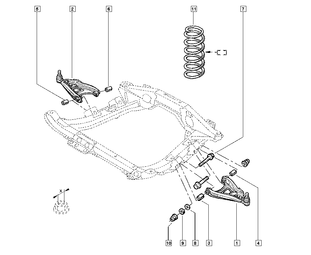 RENAULT 82 00 711 554 - Έδραση, ψαλίδι parts5.com