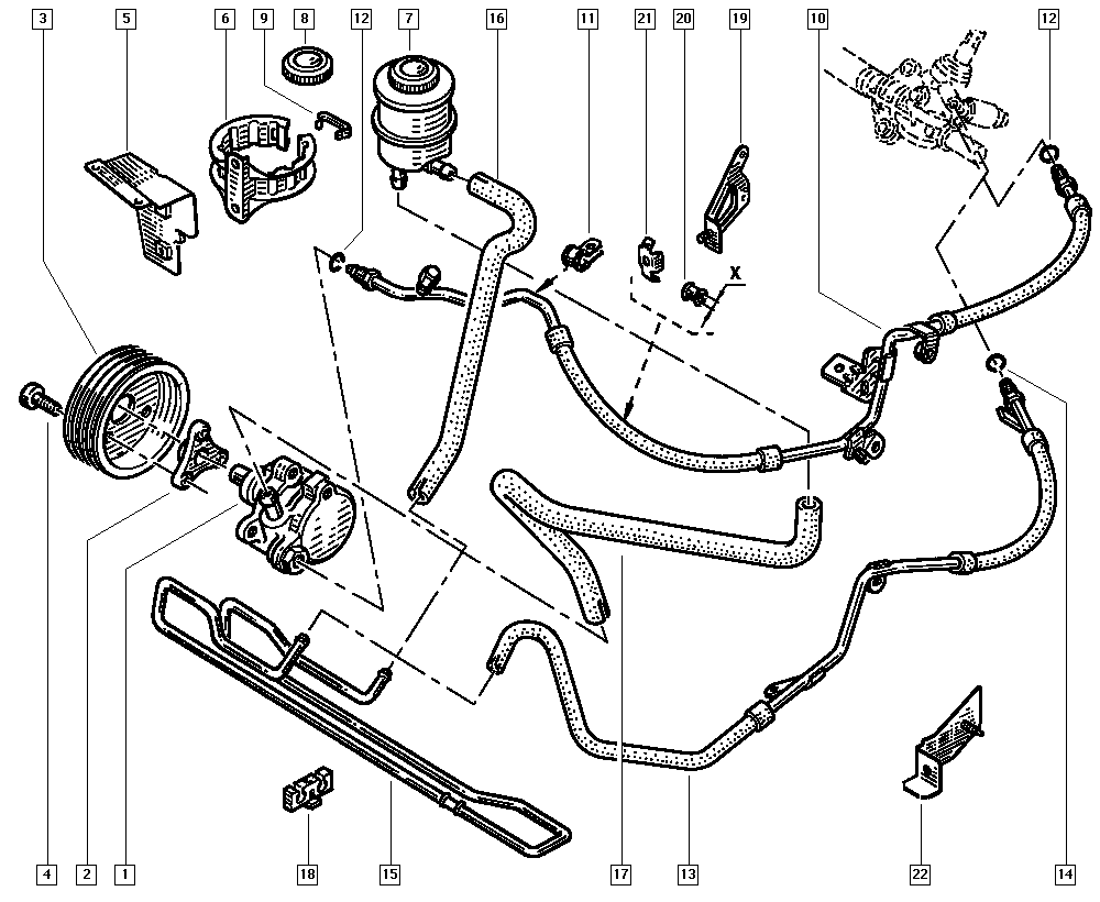 RENAULT 7700108973 - Crpalka za hidravliko, krmiljenje parts5.com