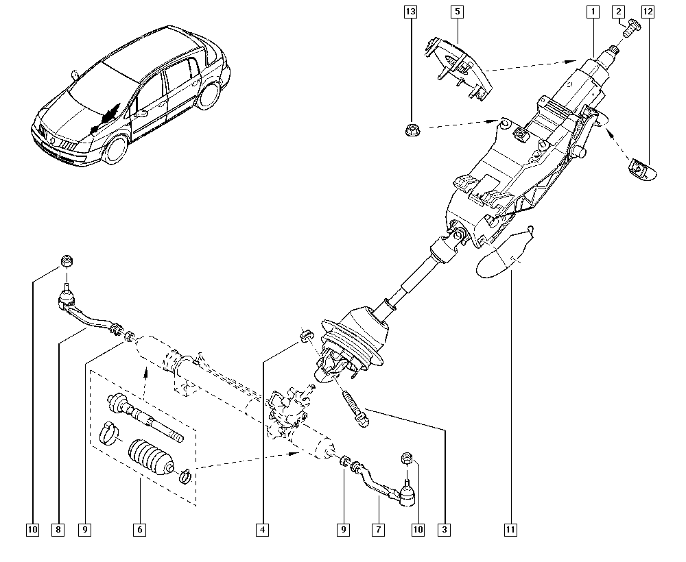 RENAULT 77 01 049 282 - Końcówka drążka kierowniczego poprzecznego parts5.com