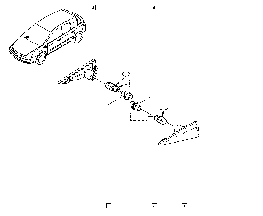 RENAULT 8200633417 - Фонарь указателя поворота parts5.com