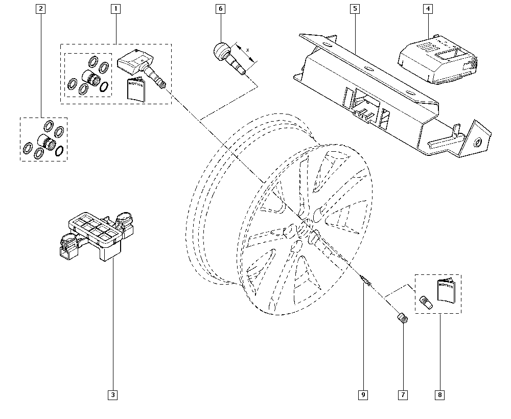 RENAULT 40 00 116 21R - Komlpet za popravilo, Ventil (kont. sistem pritiska prevmat. parts5.com