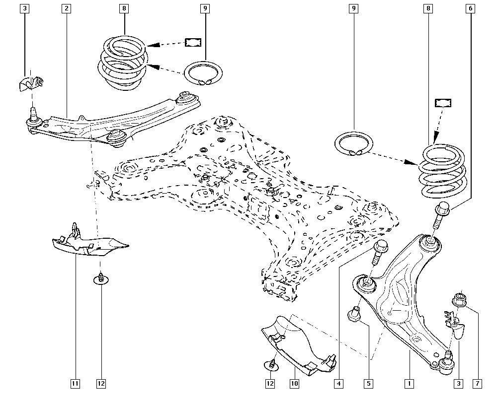 RENAULT 545006405R - Wahacz, zawieszenie koła parts5.com