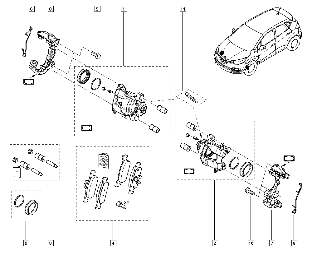 RENAULT 41 01 114 95R - Kočno sedlo parts5.com