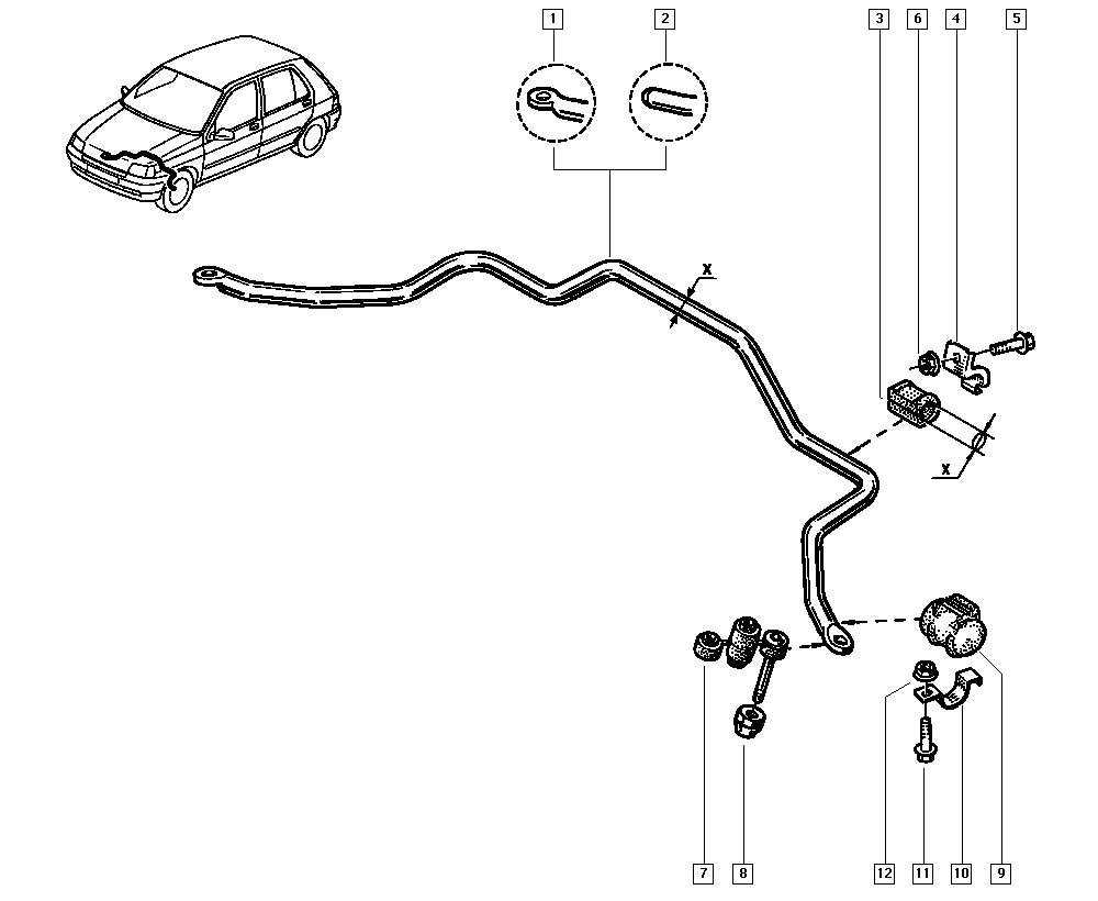 RENAULT 77 00 799 404 - Tyč / Vzpera stabilizátora parts5.com