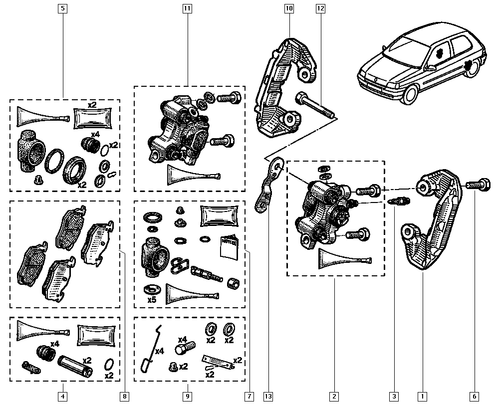 RENAULT 7701204626 - Brake Pad Set, disc brake parts5.com