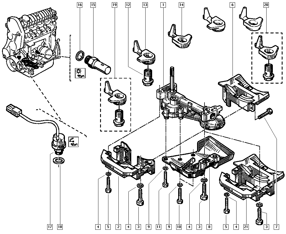 RENAULT 77 00 845 214 - Czujnik, ciśnienie oleju parts5.com