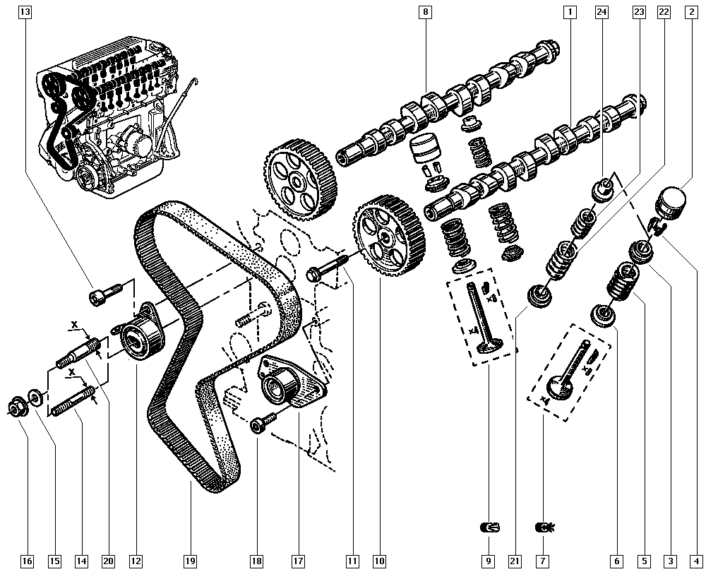 RENAULT 77 00 736 419 - Kiristysrulla, hammashihnat parts5.com