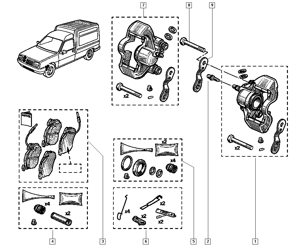 RENAULT 7701204530 - Kit de plaquettes de frein, frein à disque parts5.com