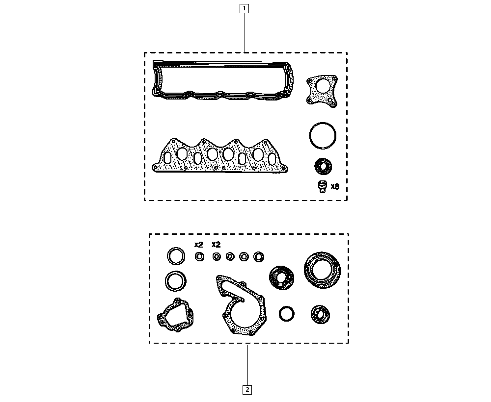 RENAULT 77 01 466 408 - Juego de juntas, bloque motor parts5.com
