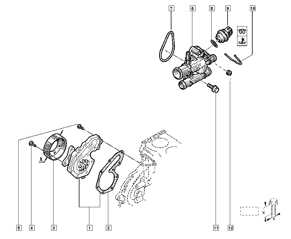 RENAULT 82 00 674 368 - Termostaatti, jäähdytysneste parts5.com