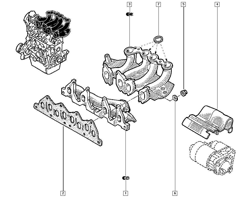 RENAULT 77 00 854 867 - Junta, colector de admisión / escape parts5.com