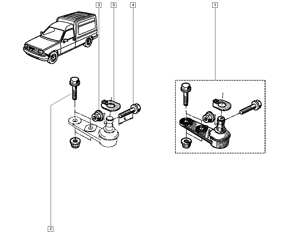 RENAULT 77 01 468 883 - Przegub mocujący / prowadzący parts5.com