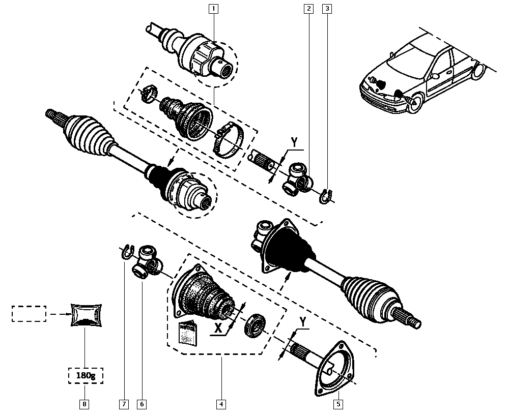 RENAULT 7701056850 - Трипод, полуоска parts5.com