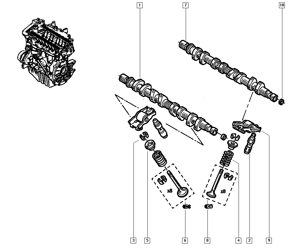 RENAULT 77 00 107 555 - Tappet / Rocker parts5.com