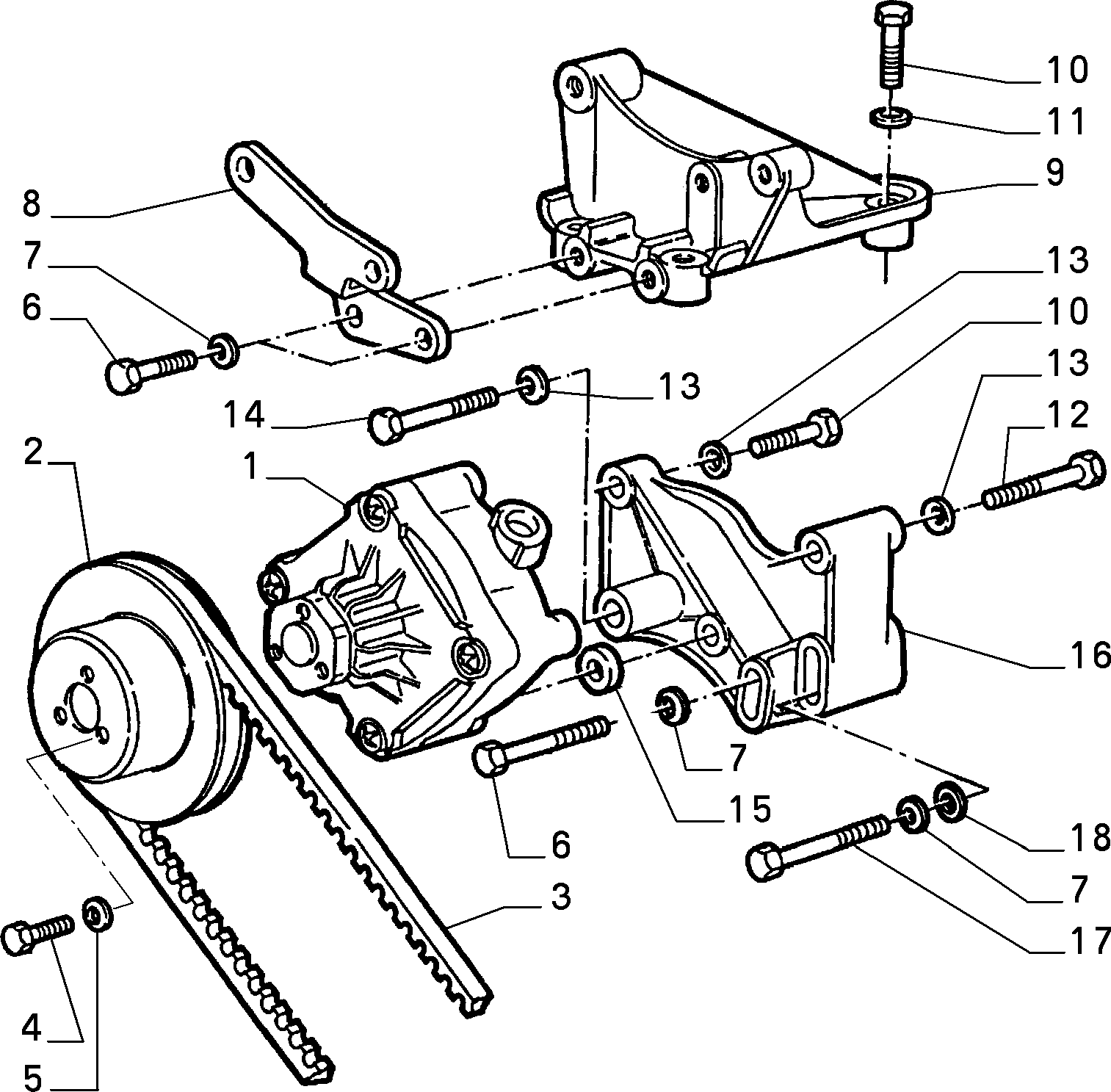 Lancia 60542943* - Gasket Set, hydraulic pump parts5.com