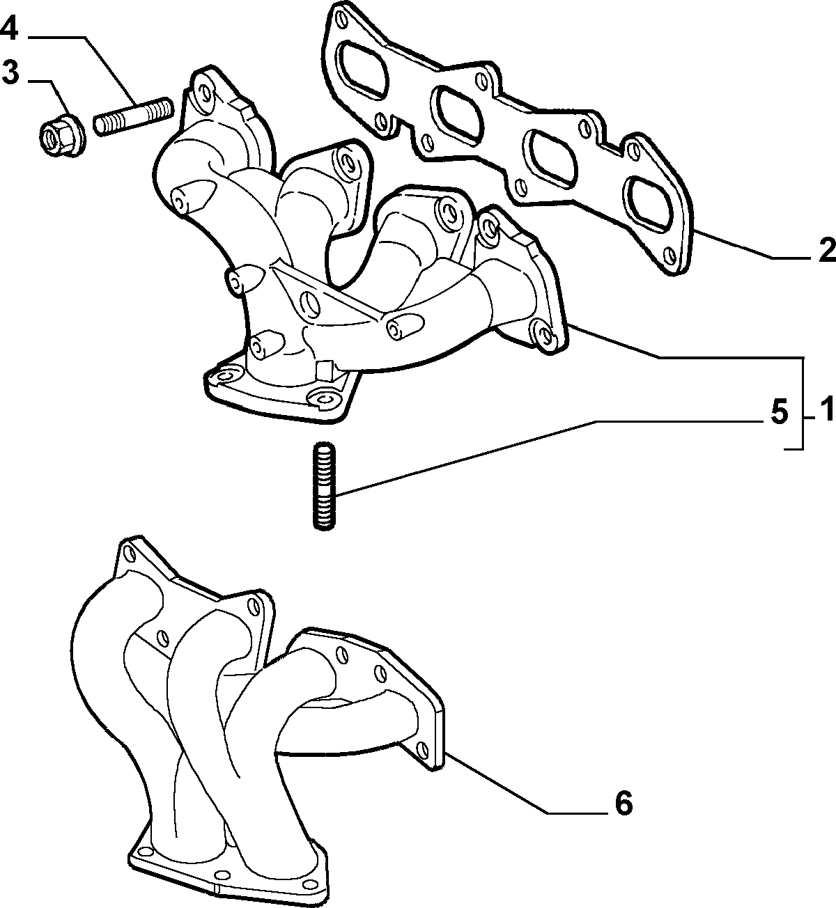 FIAT 14060011 - Matica, ispušna koljenasta cijev parts5.com