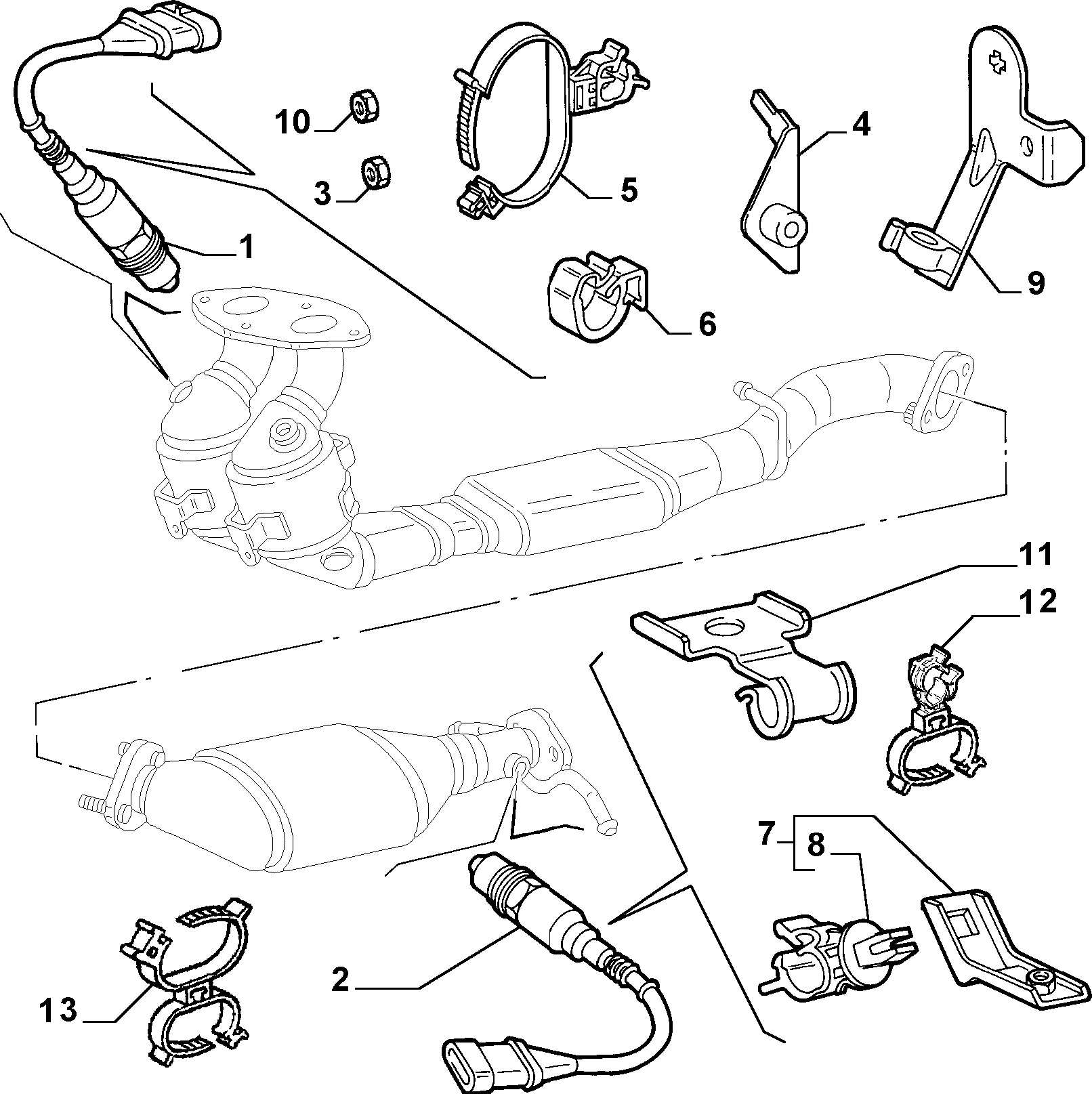 Abarth 46 76 08 63 - Sonda Lambda parts5.com