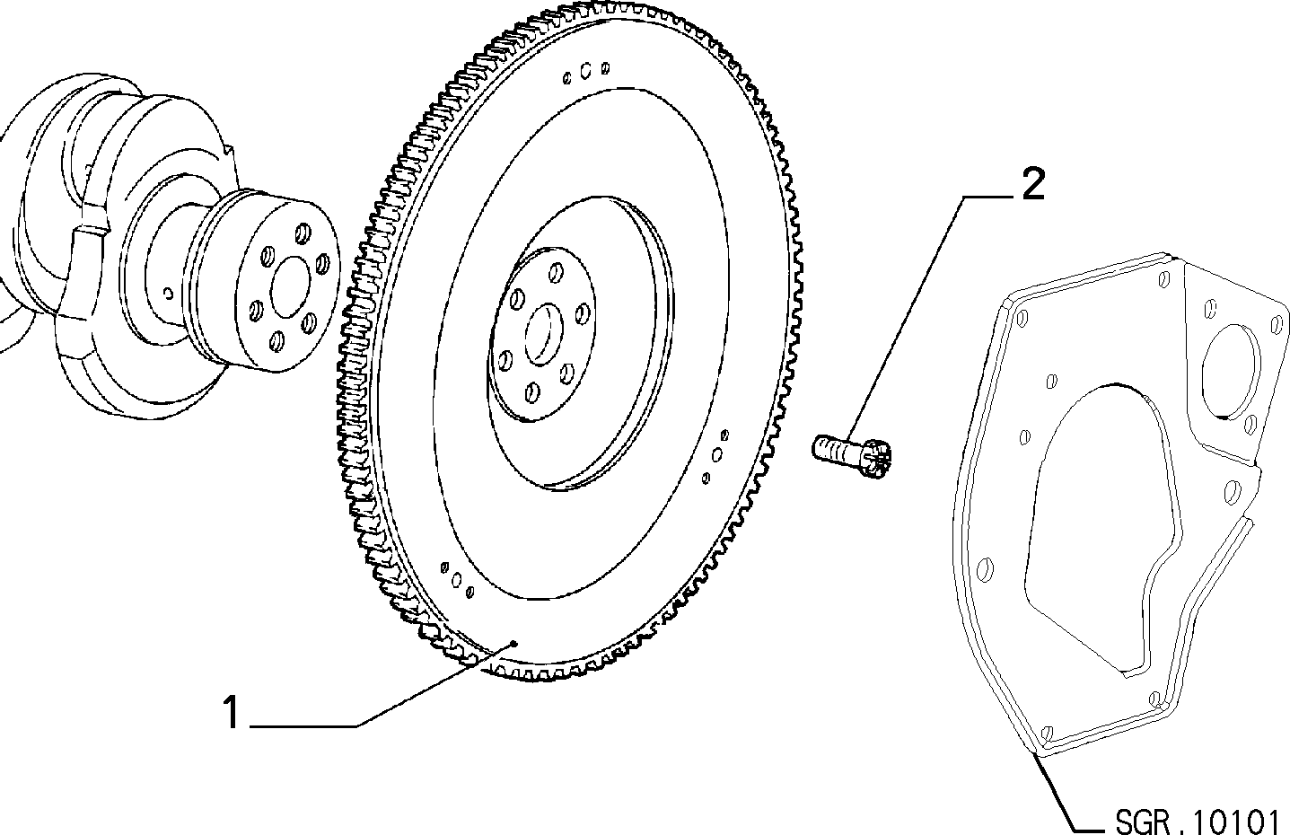 Alfa Romeo 55216573 - Screw Set, flywheel parts5.com