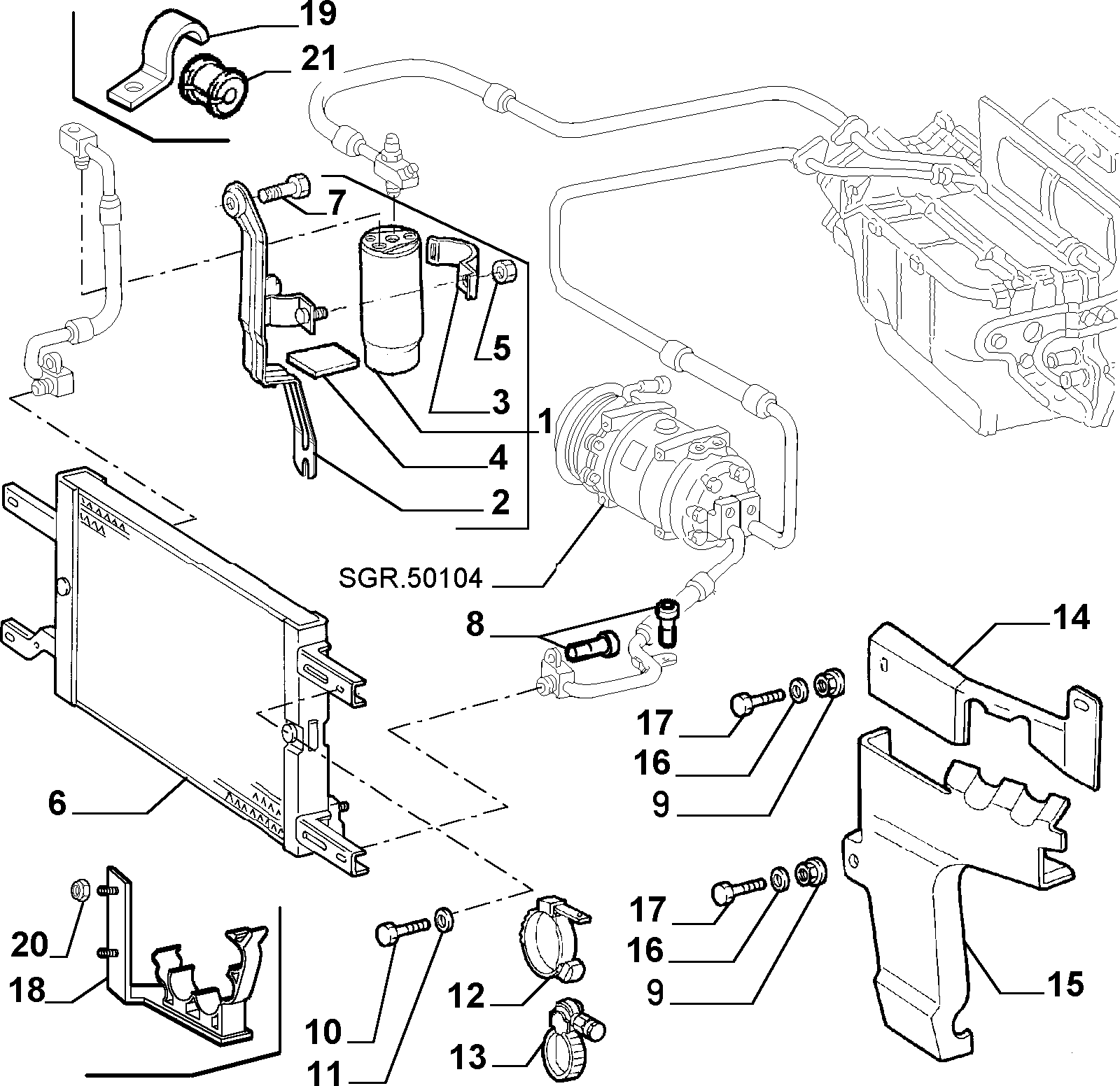 FIAT 60626904 - Sušač, klima-uređaj parts5.com