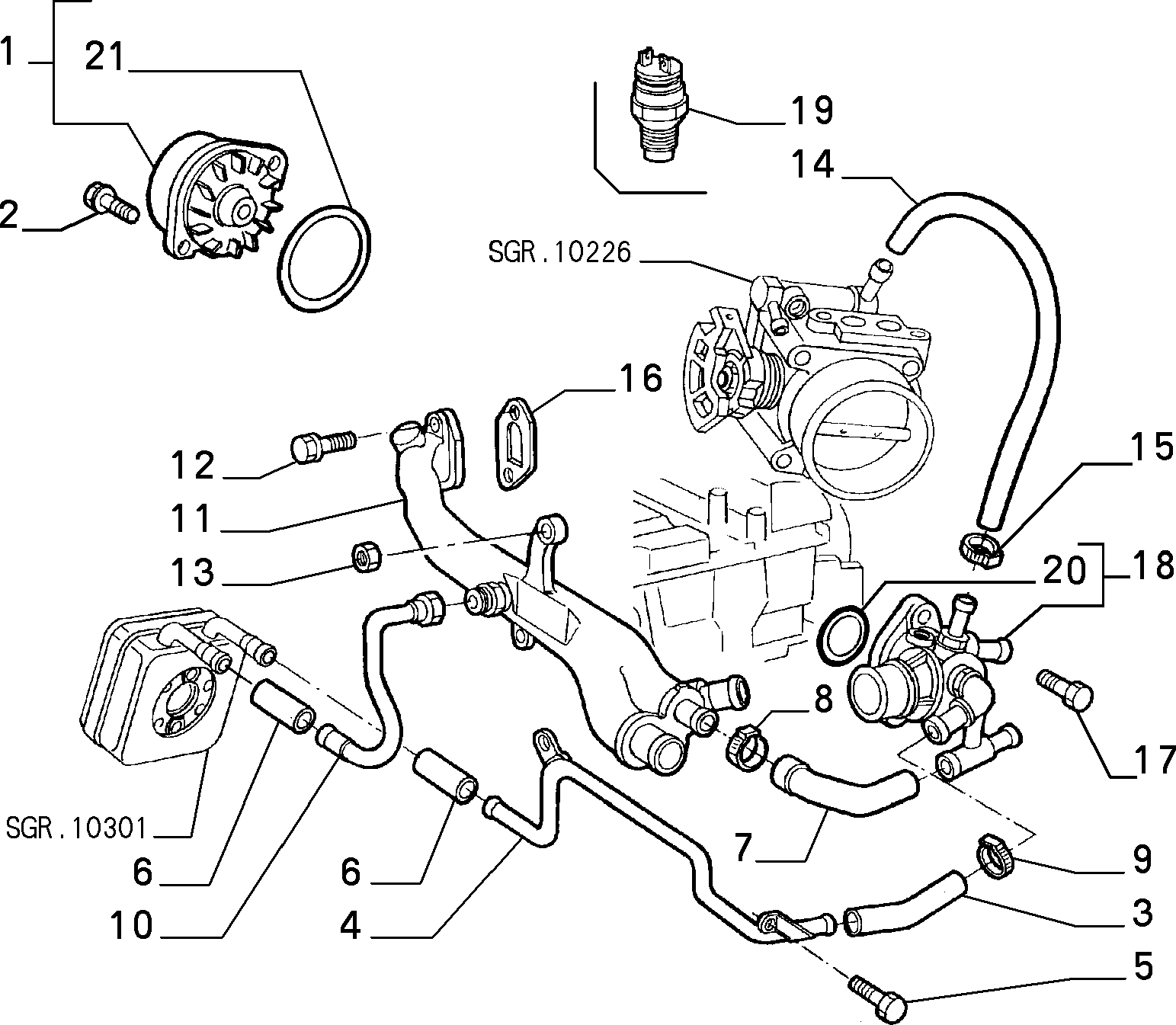 Chrysler 60586222 - Vesipumppu + jakohihnasarja parts5.com