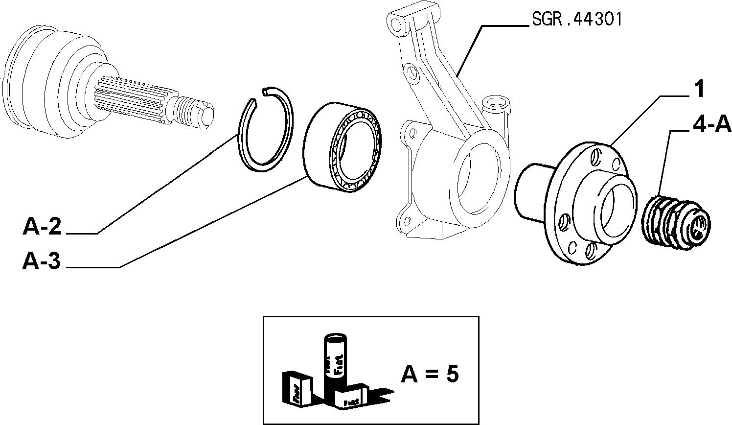 Alfa Romeo 51754191 - Zestaw łożysk koła parts5.com