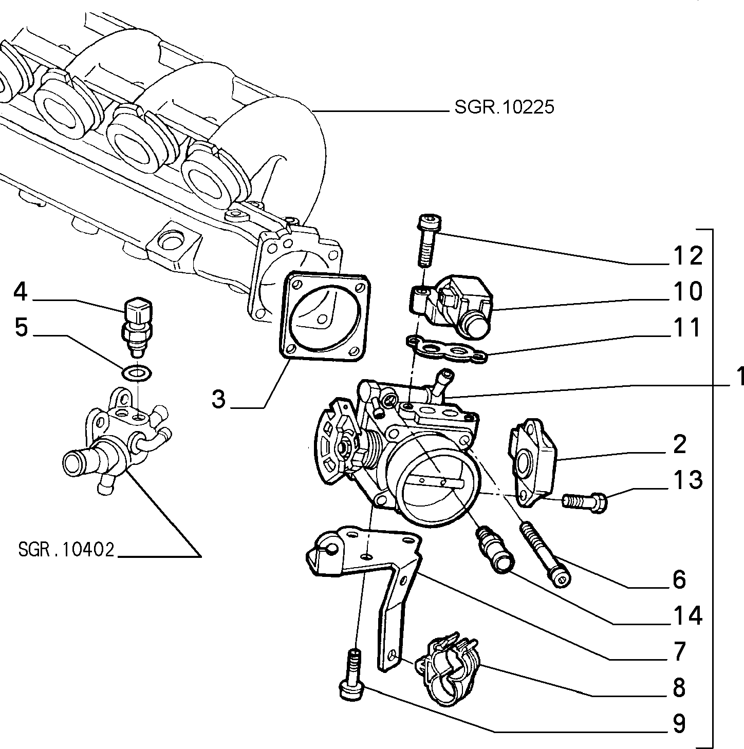 Lancia 7637025 - Sensor, throttle position parts5.com